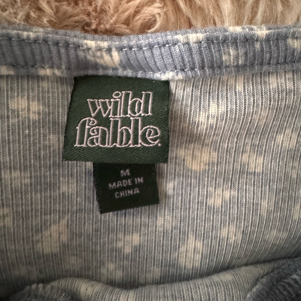 Wild Fable Blue and White Floral Woman Bodysuit - Picture 5 of 5